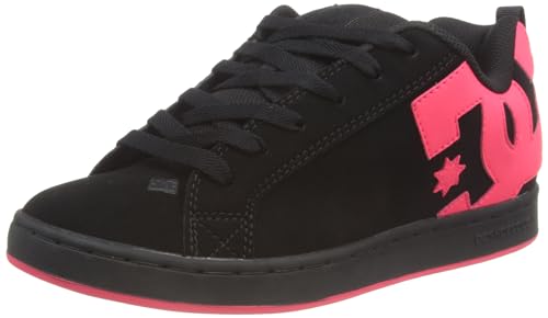 DC Shoes Damen Court Graffik Casual Low Top Shoe Skate-Schuh, Schwarz/Pink, 36.5 EU