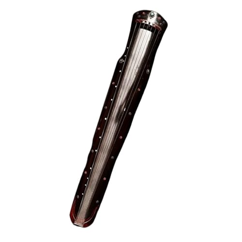 ROJDFCNBW ChinesischTraditionelle handgefertigte Guqin für A Guqin for Anfänger, Holz, Buchsbaum, Nylon, Stahlsaiten, Rohlack, Ton, 124 x 22 cm, mit Stofftasche