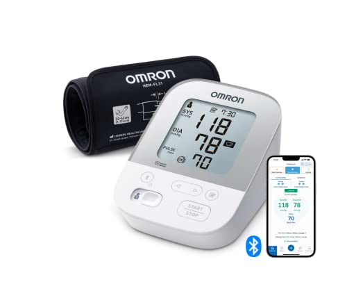 OMRON X4 Smart - Automatisches Oberarm-Blutdruckmessgerät | „Gut" Stiftung Warentest 09/20 | klinisch validiert | auch für Diabetiker & Schwangere | kostenlose Smartphone App (iOS & Android) | 22-42cm