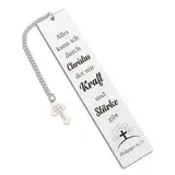 Christliche Geschenke für Firmung, Konfirmation, Kommunion, Erstkommunion,Taufe,Kreuz Bible Lesezeichen,Kleine Mutmacher Spirituelle Geschenke für Mädchen und Jungen, Patenkind