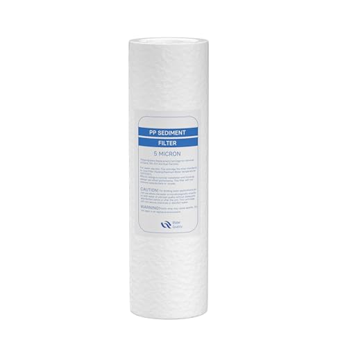 Naturewater PP-10 Sedimentfilter 10 Zoll (254 mm) 5 µ Ersatz Wasserfilter, Vorfilter zur Schnellmontage, Ersatz Filterkartusche, Hauswasserfilter