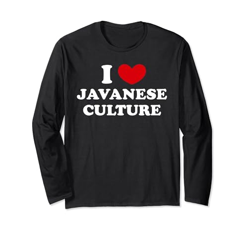 I Love Javanese Culture, Ich liebe die javanische Kultur Langarmshirt