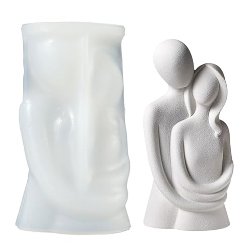 Kerzenform Silikonform, 3D Körper Kerzenform Kerzenformen Zum Gießen, Paar Umarmen Kerzenformen Kerzen Formen Silikon Für Seife Kerzen Machen Handwerk Ornamente