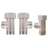 T-Adapter aus Messing für Bidet, 3-Wege-Rohrverschraubung mit sicherer Abdichtung, entwickelt für Auslaufschutz und einfache Installation (3/8)