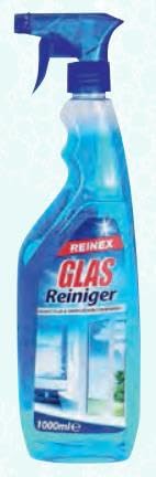 Glas-Reiniger mit Sprühpistole, 1 Liter, Blau