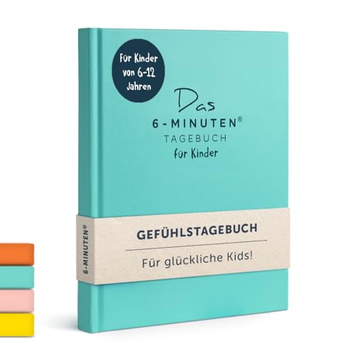 6-Minuten Gefühlstagebuch Kinder 6-13 Jahre - Tagebuch Mädchen & Jungs - Tagebuch Kinder zum Gefühle verstehen, Selbstbewusstsein & Achtsamkeit aufbauen