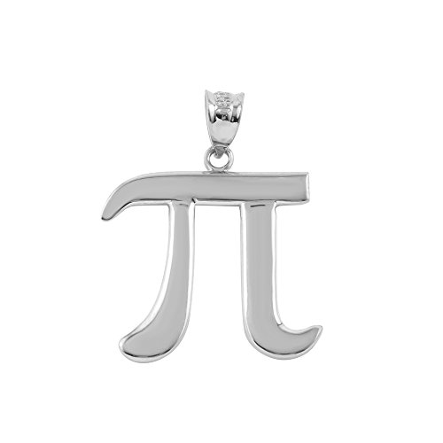 925 Sterling Silber Pi Symbol Math Damen Anhänger