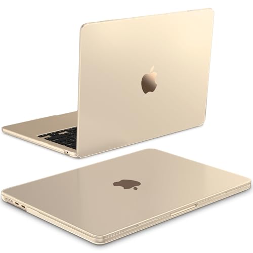 Fintie Hülle Kompatibel mit MacBook Air M3 M2 13.6 Zoll A3113 A2681 (2024-2022), [100% Entspricht der Offiziellen Farbe] Premium Ultradünne Matte Hartschale Schutzhülle Case, Polarstern