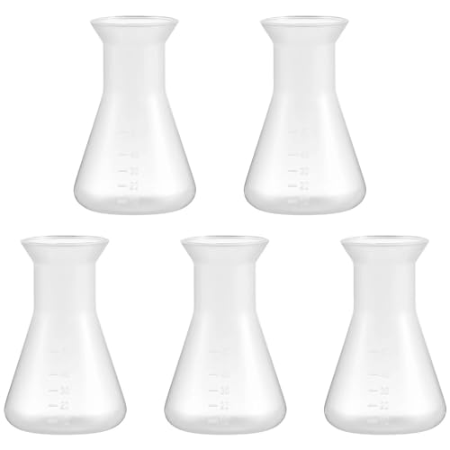 1pcs 50-1000ml plastic bottle measuring cone cone chemical laboratory tool experiment transparent bottle cap/without cap (Size : 1000ml without lid)