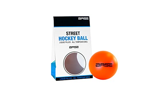 Base Street Hockey Ball - Liquid Filled I No-Bounce-Technologie I Für alle Temperaturen I Inline- und Street Hockey I Orange