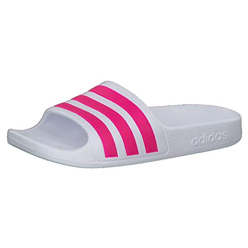 adidas Unisex Kinder Adilette Aqua Slides Kids, Cloud White / Real Magenta / Cloud White, 29