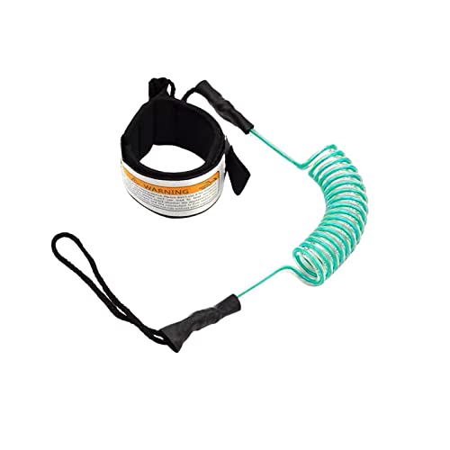 Surfboard Leash Surfen Leine, Füße Surfboard Leash mit Fußschlaufe Klettverschluss, Surfboard Leash 5mm 10 Füße TPU Paddle Leash Surf Sicherheitsfuß Seil Wasserski Fußseil mit Fußschlaufe Klettversch