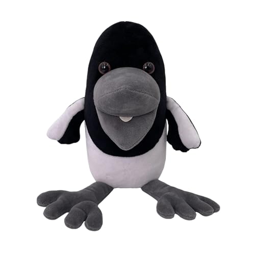 Steves Und Maggies-Figurenspielzeug - 8,6 Zoll Steves Und Maggies-Plüschtier, Schwarze Krähe Plüschkrähe Stofftier, Weiche Cartoon-Krähen-Puppenkissen, Schwarzer Vogel Krähe Stofftierpuppe Für Kinder