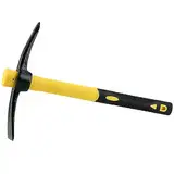 ZEONHEI Spitzhacke Groß Garten Pickaxe mit Stahl Geschmiedetem Kopf und Kunststoffbeschichteter Fiberglas-Griff (38cm), Kreuzhacke Robust Flachhacke Kombihacke Ideal für Gartenarbeit, Camping