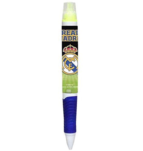 Real Madrid 8426842032528 0 Kugelschreiber mit fluoreszierendem Marker, bunt