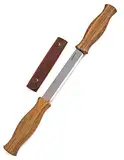 BeaverCraft Ziehmesser mit Lederscheide DK1S-4,3" Straight Shave Knife Holzschnitzwerkzeuge Handwerkzeug für die Holzbearbeitung