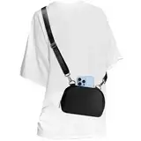 MAXTOP Kleine Crossbody Bag Damen Umhängetasche Damen mit abnehmbarem Riemen Cross Body Bag Sling Cell Phone Purse für Travel Essentials Schwarz