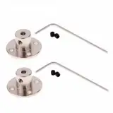 2 Stück Flanschwellenkupplung Verbinder Heavy Duty Stahl Klemmhalterung für Motoranwendungen (5 mm)