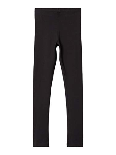 NAME IT Mädchen Basic-Leggins Bio-Baumwolle schwarz 140