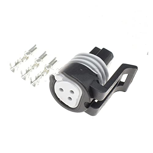 1-20SETS 3 Pin 12110192 12065287 12078090 0441004 Wege Delphi Auto Wasserdichte Automotive Öl Kraftstoff Drucksensor Stecker Stecker (Color : Svart, Size : 5Sets)