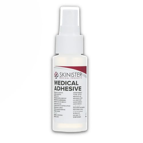 Skinister Silikon Hautkleber Medical Adhesive Spray – zur Anwendung bei Stoma, als Brustprothesen Kleber, für Urinalkondome, Prothetik und Spezialeffekte – 59 ml