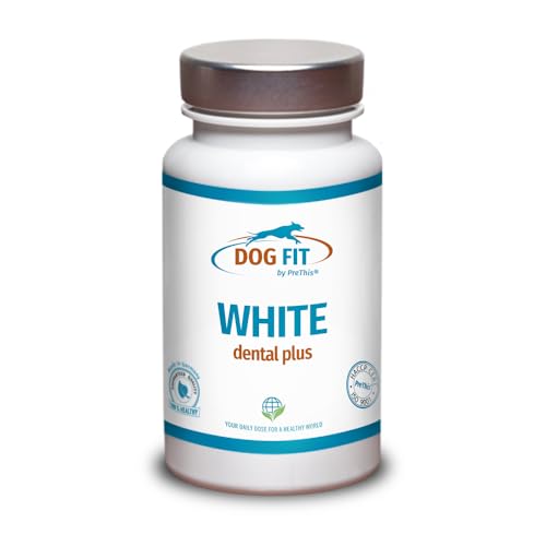 DOG FIT by PreThis® White dental Plus I Zahnsteinentferner für Hunde I Zahnreinigung & Zahnpflege I Natürlich Zahnstein lösen ohne Zusätze