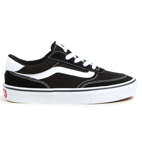 Vans Brooklyn Ls Sneaker, Wildleder/Canvas Schwarz/Weiß, 38.5 EU