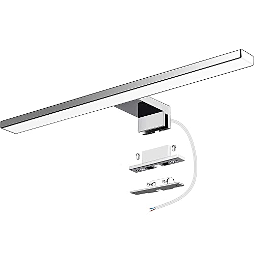 Azhien LED Spiegelleuchte Badezimmer 10W 820LM 40cm Neutralweiß 4000K,3in1 Montage IP44 230V Wandleuchte Spiegellampe 400mm,Kein Flimmern Badezimmerschrank Spiegelleuchten