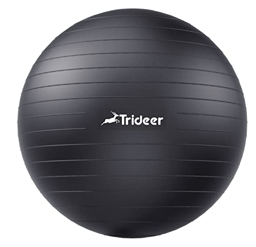 Trideer Dicker Gymnastikball Schwangerschaft, Pezziball, Anti-Burst Pilates Ball, 45-85 cm Sitzball Büro für Balance, Yoga als Fitness Kleingeräte und Balance Stuhl im Gym-Home-Büro