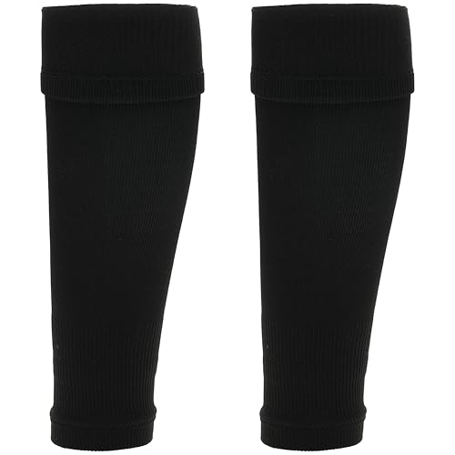 Sock Stack Beinmanschetten für Kinder, passt über Waden, Schienbeinschoner, Kompressionsmanschetten für Fußballtraining, Laufen, Schwarz , Einheitsgröße