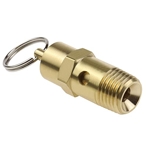 YINETTECH 1/4" BSP Luftkompressor Sicherheitsventil Druckregler Heavy Duty Elektrowerkzeuge Zubehör für Luftkompressor Messing 10 Bar 145 Psi