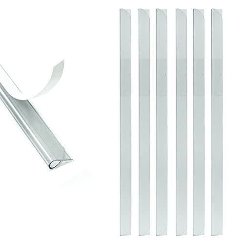 LEO’s - 100 x Klemmschienen selbstklebend Transparent DIN A4 (297 mm) FH 3-4mm für ca. 30 Blatt - Klemmschiene zum Binden von ungelochten Papier Unterlagen & Blattsammlungen - Klemmleiste aus Hart-PVC