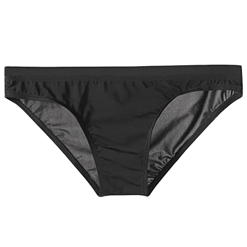 Herren Slips MäNner Eisseide Ultra DüNne No Penis Pouch Thong Durchsichtige Erotisch WäSche Atmungsaktiv Strings Bequeme UnterwäSche Sexy Weich Badehosen Briefs