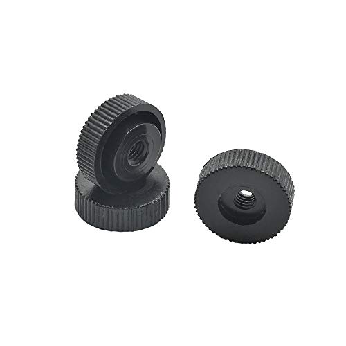 10x Rändelmutter M4 Schwarz Kunststoff PA 6.6 Abstandsmutter d.15mm H.6mm Distansmutter mit Innengewinde u. Steg