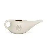 Bodhi NETI POT Nasenspülkännchen| Keramik Neti Kännchen mit Mandala (gold) | Kanne für Nasenspülung | Nasendusche | Nethi Pot - Nethi Topf