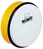 Nino Percussion Hand Drum Instrument - Mittelgroße Handtrommel für Kinder ab 3 Jahren - Durchmesser 8 Zoll (ca. 20 cm) - Kunststoff, Gelb (NINO45Y)