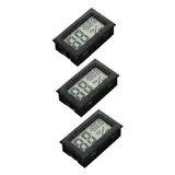 UKCOCO 3Stücke Mini Hygrometer Thermometer Digitalanzeige Indoor Temperatur Feuchtigkeitsmesser für Wohnräume Büro Gewächshaus Elegantes Design für Präzise Messungen