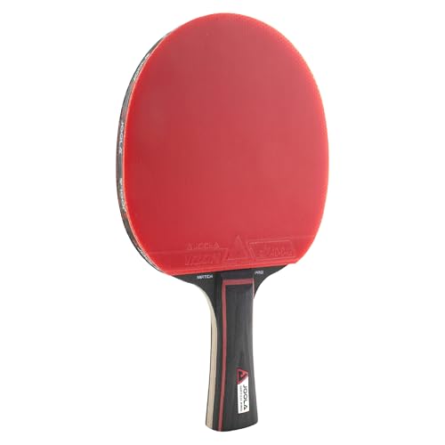 JOOLA Tischtennisschläger Match PRO ITTF genehmigter Allround Wettkampf Tischtennis-Schläger 4 Sterne, Schwarz/Rot, 1.8 MM Schwammstärke
