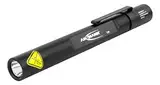 ANSMANN Led Taschenlampe FUTURE T120 Mini Stiftleuchte, 130 Lumen, Spritzwassergeschützt, Clip, kleine Penlight inklusive 2 AAA Batterien, schwarz, 11,5 x 1,6 x 1,6 cm