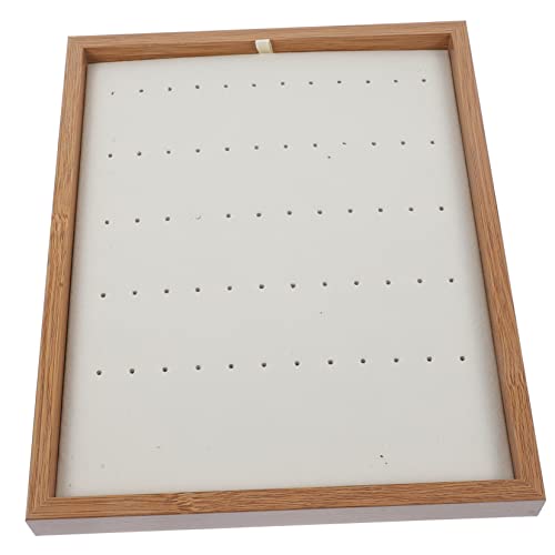 Hohopeti Ohrringständer Schmuckhalter Ohrring-Organizer Ohrringhalter aus Holz und Plüsch für die Damenkollektion