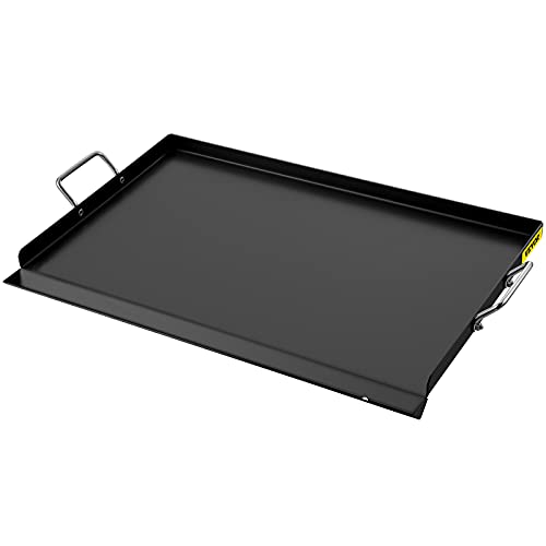 VEVOR Universal BBQ Kohlenstoffstahl Grillplatte Griddle 600 x 400 x 25 mm, Elektro Grillplatte Griddleplatte mit 25 mm Schallwand, Gastro Griddleplatte Humanisiertes Griffdesign Elektro Grillplatte