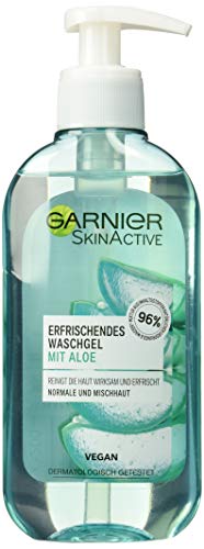 Garnier SkinActive Waschgel mit Aloe Extrakt Normale und Mischhaut, (200 ml)