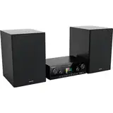 Grundig GHF1030 CMS 5000 BT DAB+ Web Micro HiFi-Anlage (2 x 50 Watt Ausgangsleistung (Digital Audio Broadcasting), 3-Wege-Lautsprechersystem, Bluetooth, MP3-Wiedergabe, USB-Anschluss), Schwarz