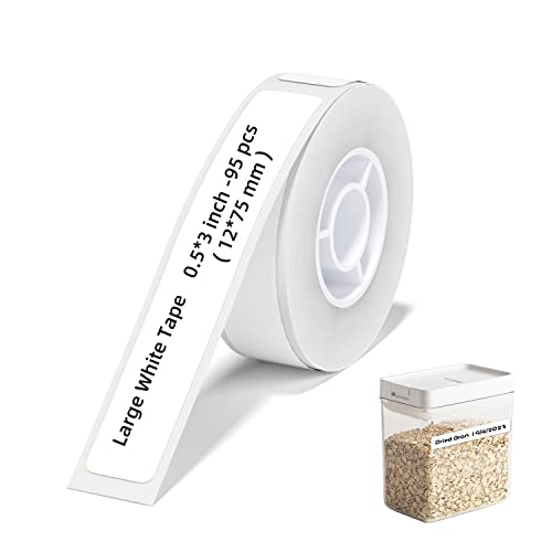 Ruban adhésif pour NIIMBOT D11 D110 D101 H1S, papier autocollant thermique 12×75mm imperméable à l'eau 160 étiquettes/rouleau