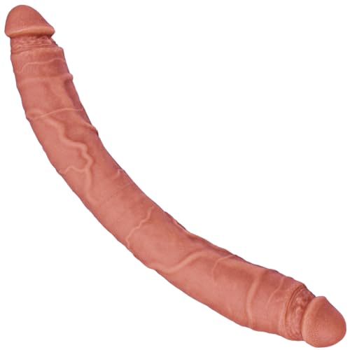 50*4.2cm doppelköpfiger Riesendildo, doppelseitiger dicker Dildo,XXXL großer doppelköpfiger realistischer Silikondildo mit langem Penis,breiter Anal-/Vaginalstimulator für lesbische und schwule Paare
