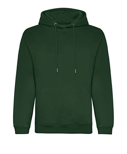 AWDis Just Hoods JH201 Unisex Organisch Kapuzenpullover - Flaschengrün - S