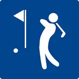 Schwimmbadschild - Golfanlage - Kunststoff - 10 x 10 cm
