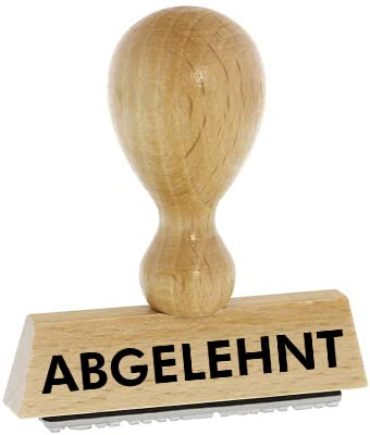 Lagerstempel/Lagertext – ABGELEHNT - von Kaufhaus2010 Buchenholzstempel – Lagertextstempel zur Kennzeichnung von Rechnungen und anderen Dokumenten 4 cm lang