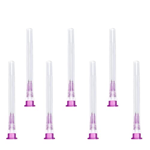 100 Stück x 24G x 1" (0,55mm x 25mm) Edelstahl Abgabe Tube für Nachfüllflüssigkeiten,einzeln verpackt,Nachfüllröhrchen für Industrie,Wissenschaftslabore,Haushalt,Hobby,flüssiges Öl,Klebstoff