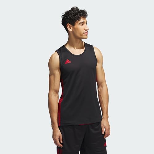 adidas Herren 3G Speed Reversible Jersey, Black/Power Red, M